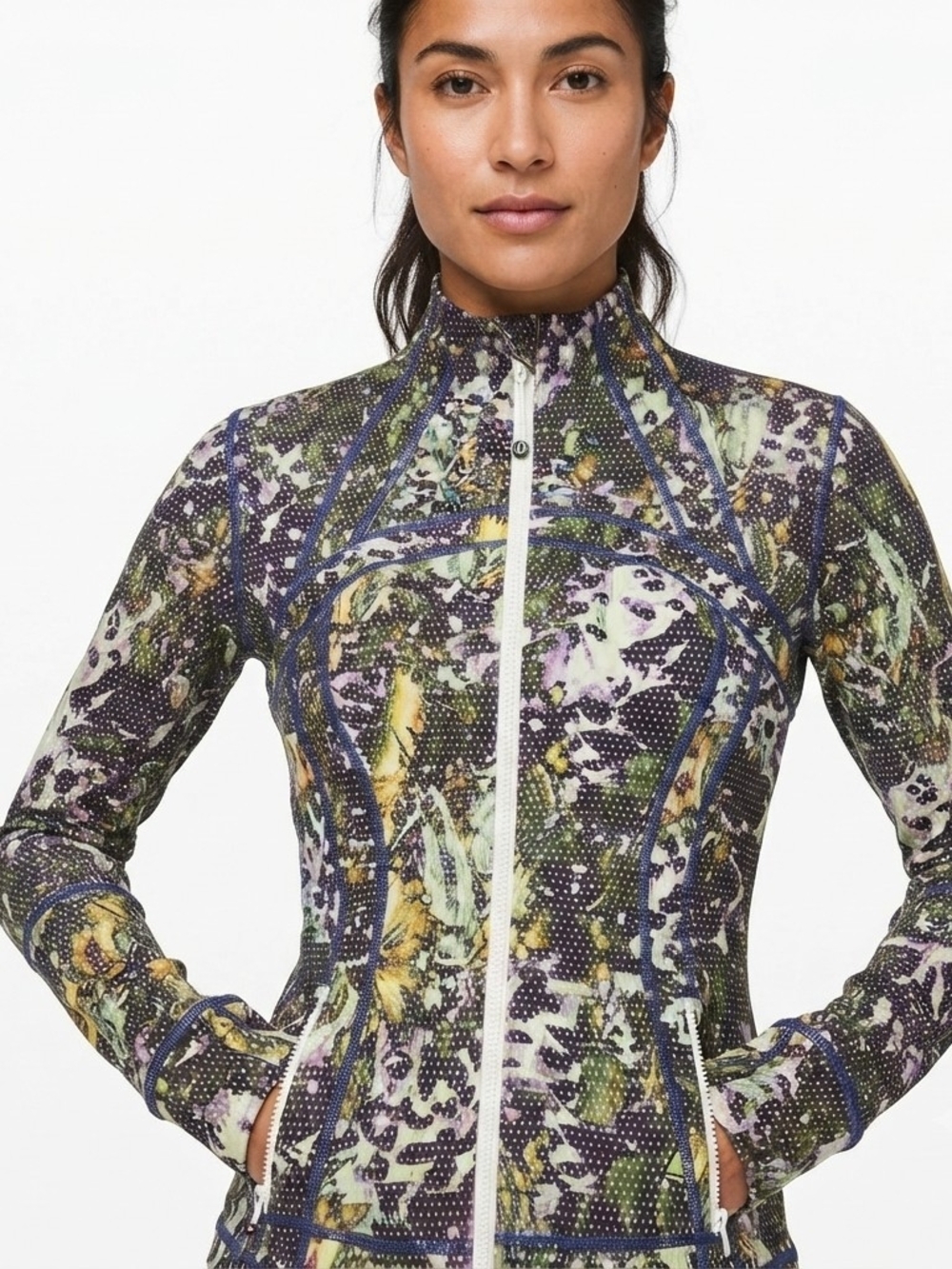 lululemon athletica Multicolor Floral Zip-Up Jacket